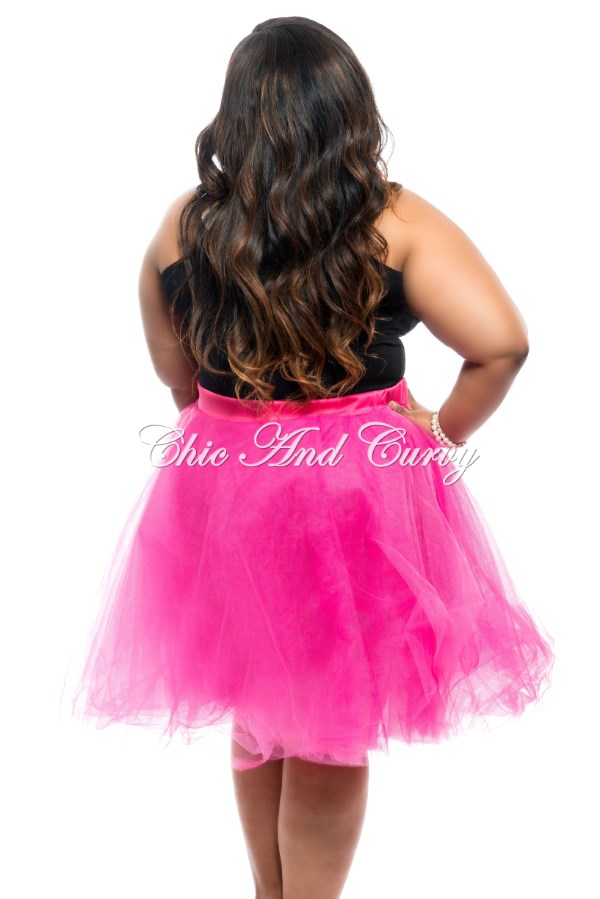 Final Sale Plus Size Tutu Skirt In Hot Pink Chic And Curvy 2836